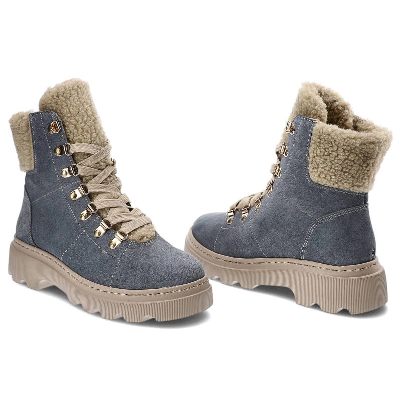 Členkové Topánky Kampa - Z538 Niebieski Welur 579/560