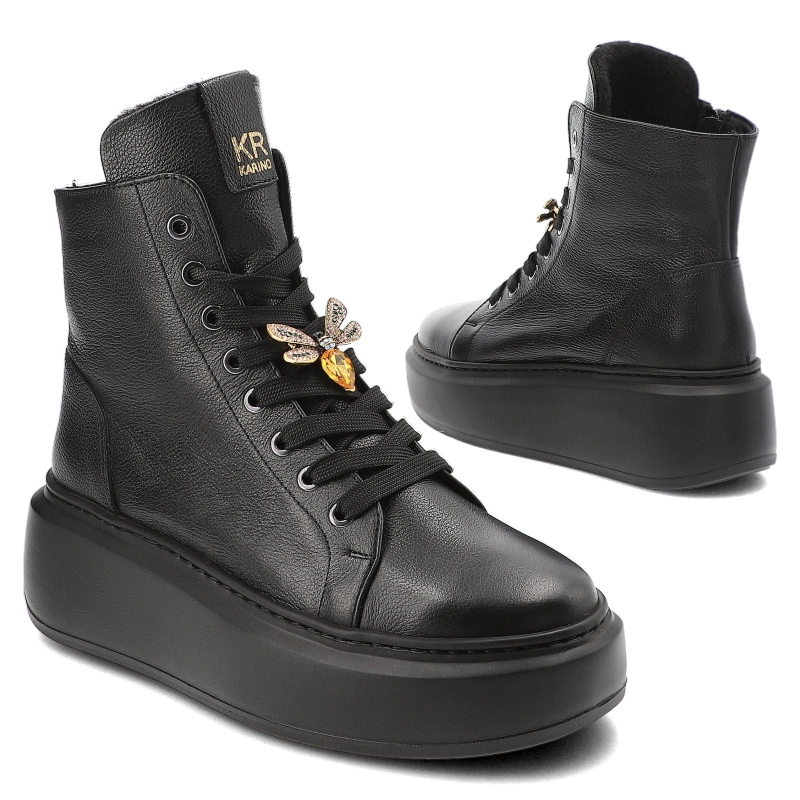 Členkové Topánky Karino - 5313/126-F Czarny/Lico Groszek