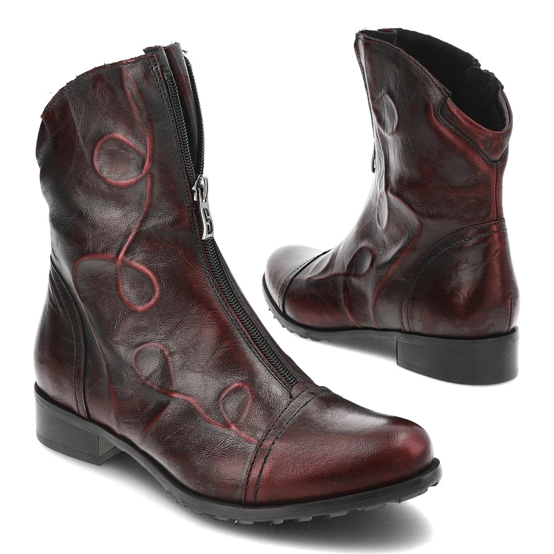 Členkové Topánky Simen - 7096A Weinrot