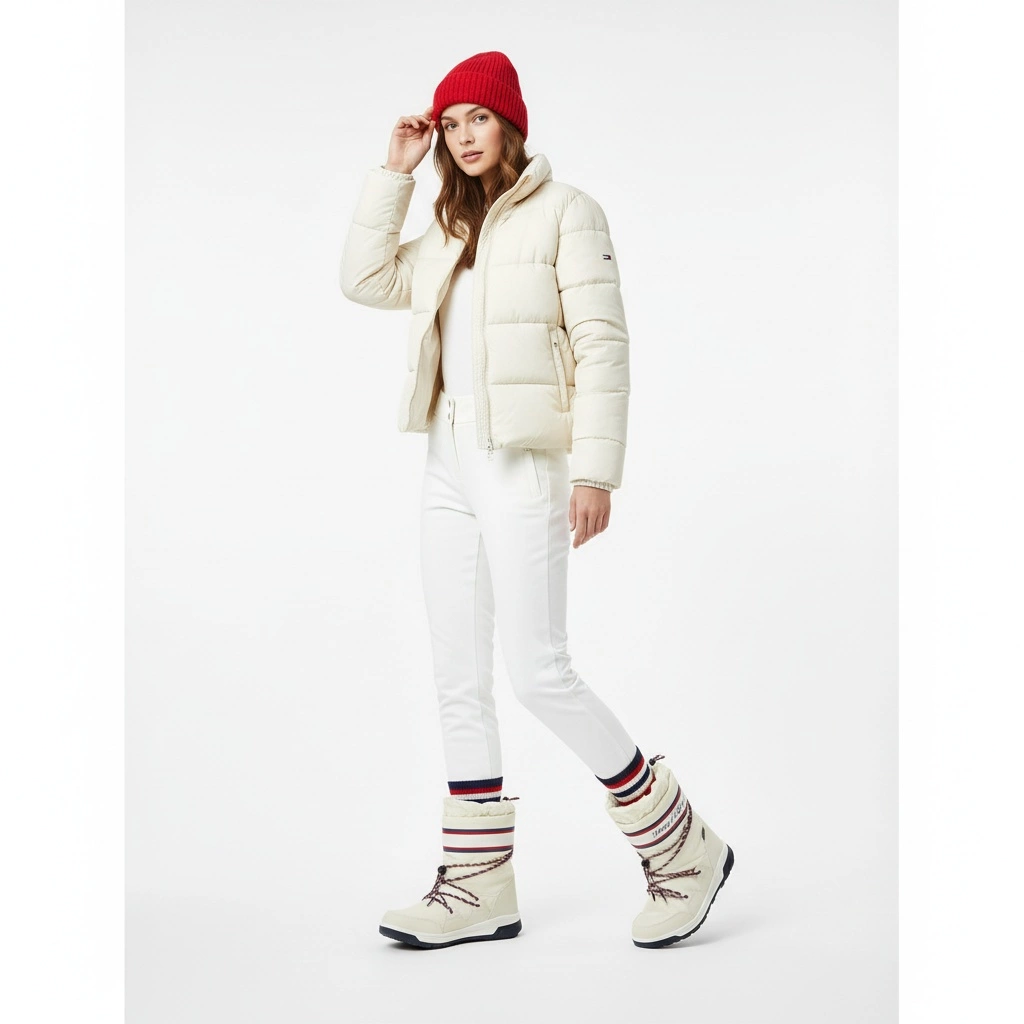 Snehule Tommy Hilfiger - T3A6-32436-1485100-Snow Boot White 100