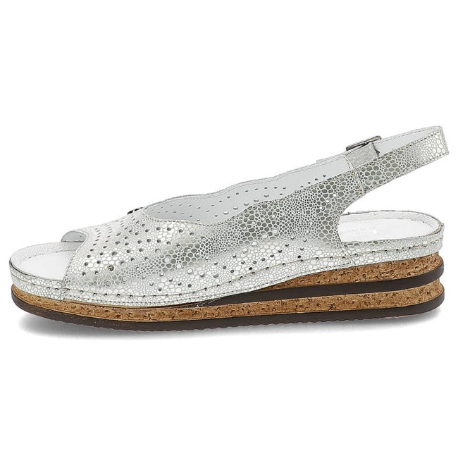 Sandále Pollonus - 5-1403-004 Oczka Srebro_BI