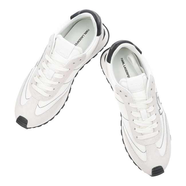 Tenisky KARL LAGERFELD - KL51124 410 White Lthr&Textile w/Black