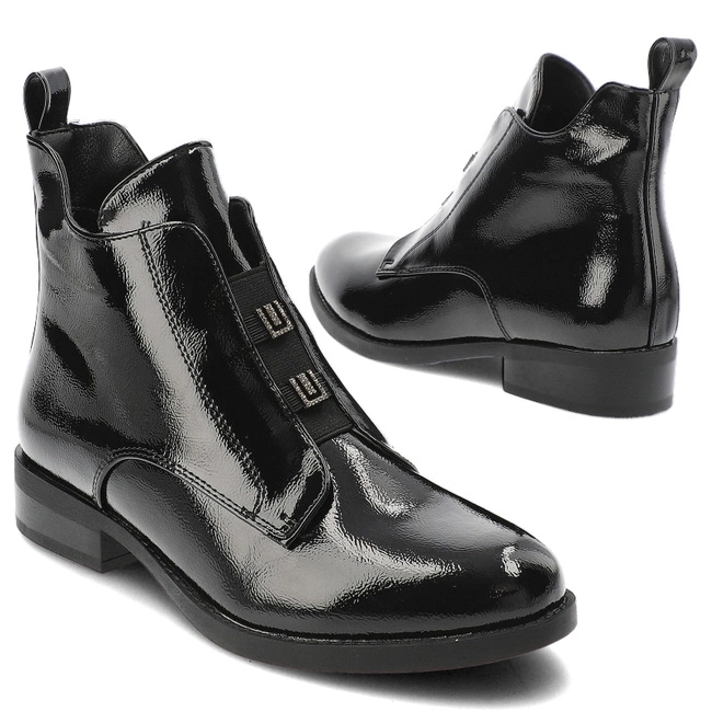 Členkové Topánky S.Barski - HY42-717 Black Patent