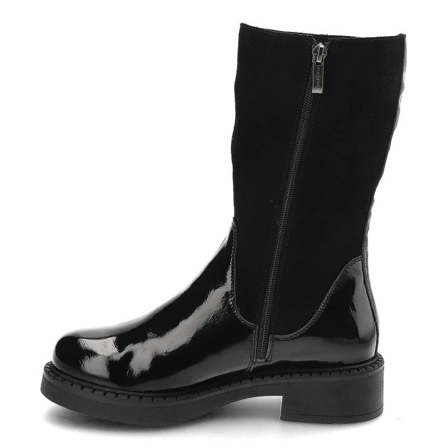 Členkové Topánky Pollonus - 5-1430-001 Czarny Naplak + Welur