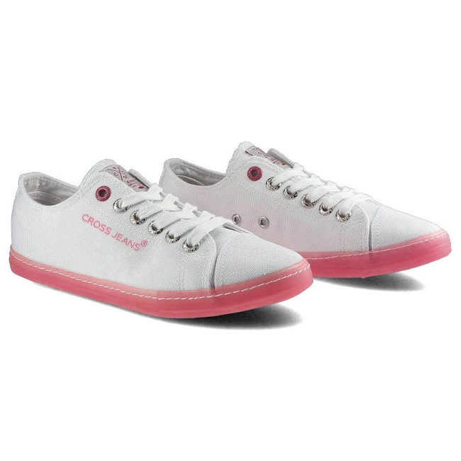 Plátenky Cross Jeans - FF2R4075C Biały/Róż