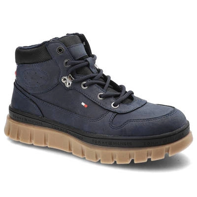 Turistické Topánky Tommy Hilfiger - T3B5-32517-1441800-Lace-Up Bootie Blue 800