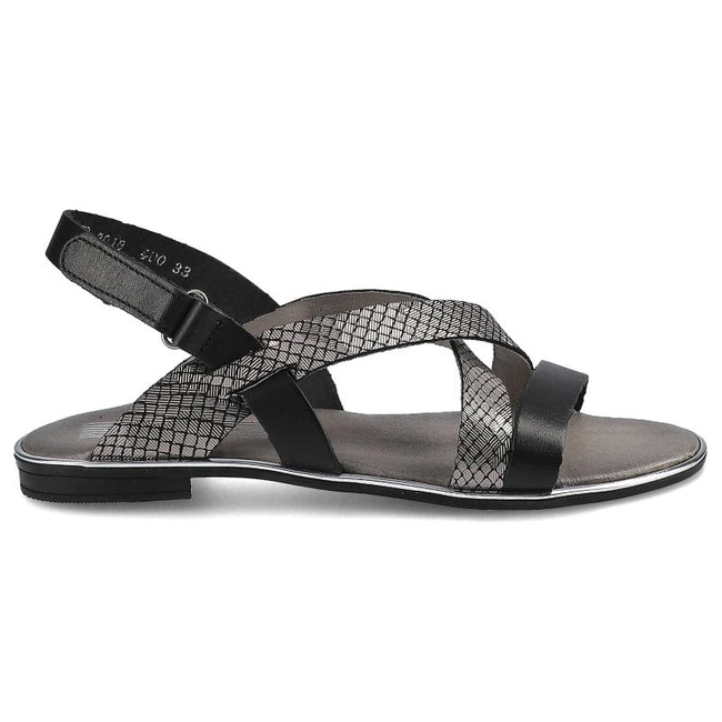 Sandále Lemar - 40033 Bf.Czarny/Moro Metal Srebro