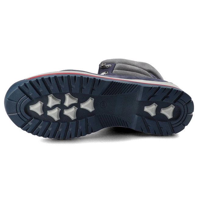 Šnúrovacie Členkové Topánky Pollonus - 5-1114-005 Granat Samuel/Szary