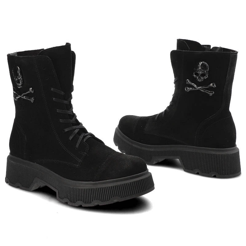 Členkové Topánky Exquisite - 1366 Czarny Welur