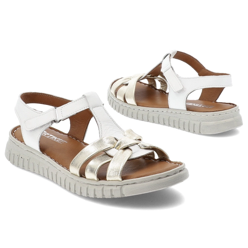Sandále ARTIKER - 56C0854 Biały/Złoty