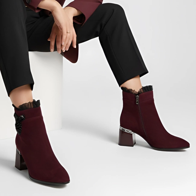 Členkové Topánky S.BARSKI - MR52-127 Wine