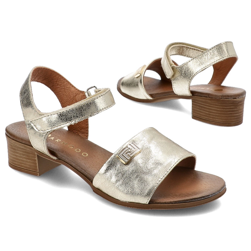 Sandále Armodo - 40415 Kryształ Złoto+Zł.