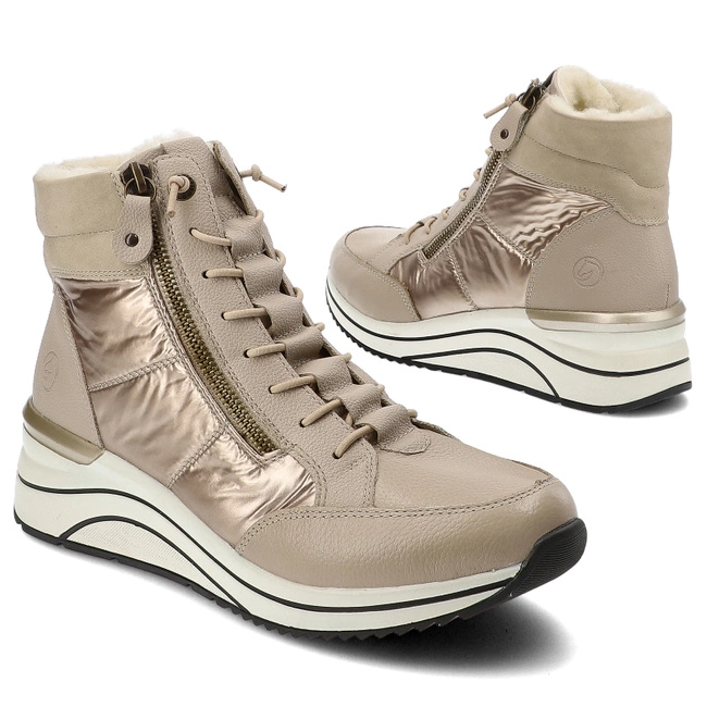 Členkové Topánky Remonte - D0T72-60 Beige Combination