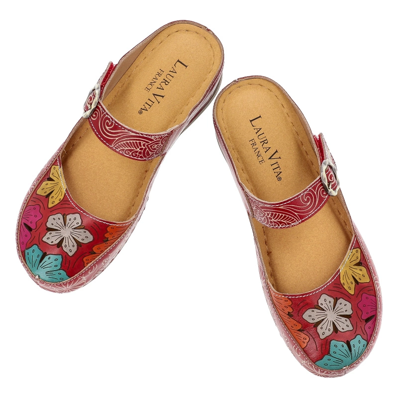 Šľapky LAURA VITA - Biscuit 13 JD800-A13 Rouge