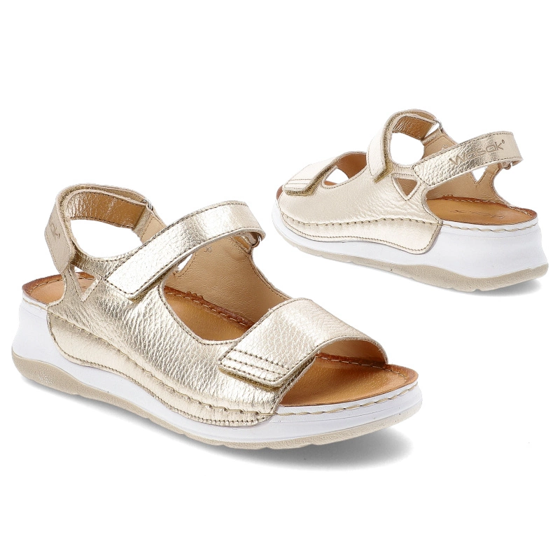 Sandále WASAK - 0765 Złoty Groszek