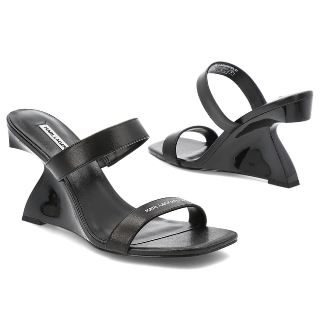 Šľapky KARL LAGERFELD - KL34611 000 Black Lthr