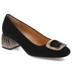 Lodičky Espirito - C1198/1 Czarny Zamsz/Ozdoba