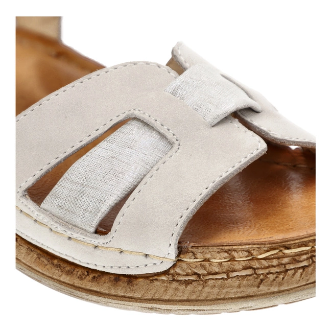 Sandále Wasak - 0719 Biały+Srebrny