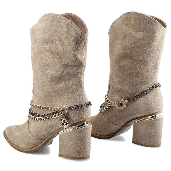 Členkové Topánky Carinii - B7174_-O17-000-000-E03 Beż