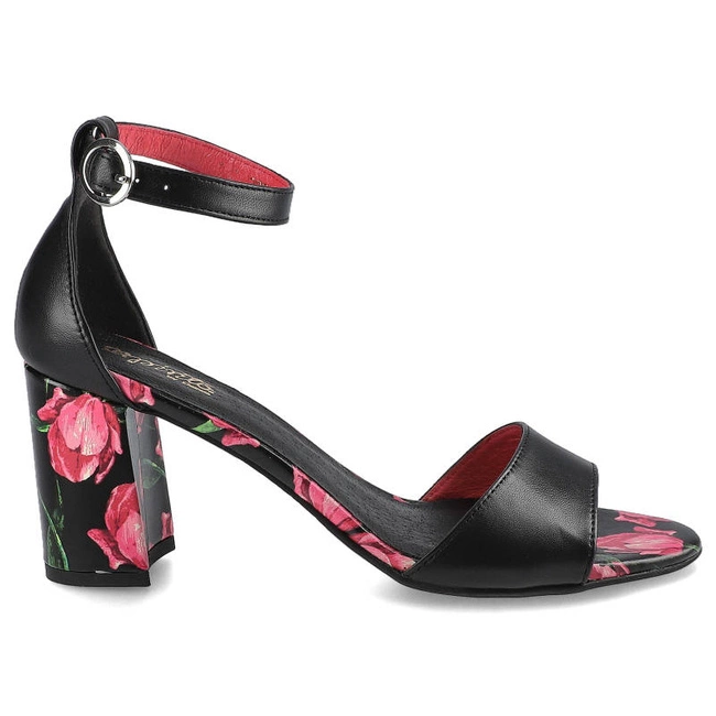 Sandále Espirito - S379/0/6 Czarna Koza/Tulipan