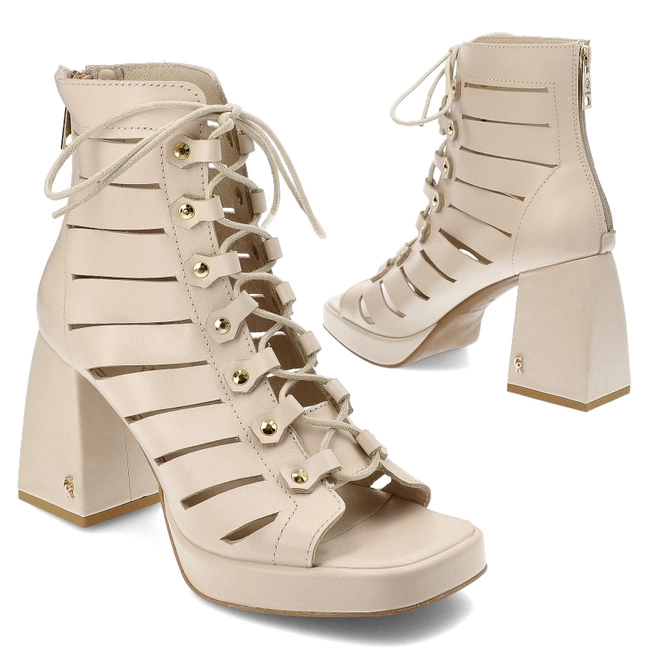 Členkové Topánky Carinii - B9548_-R53-000-000-E95 Beż