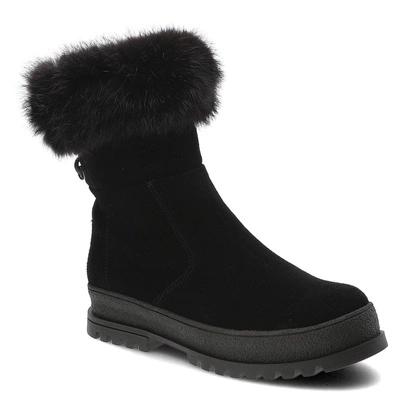 Členkové Topánky Armodo - 5-1713-003 Czarny Welur+Królik