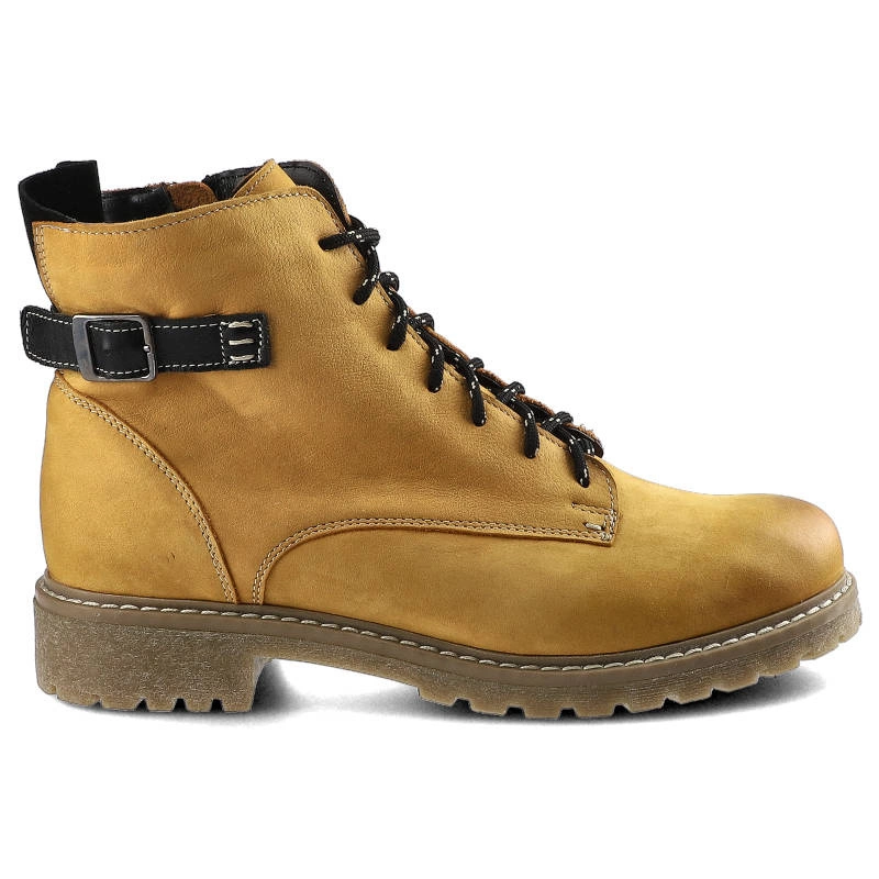 Členkové Topánky Pollonus - 5-1119-005 Żółty Nubuk/Czarny