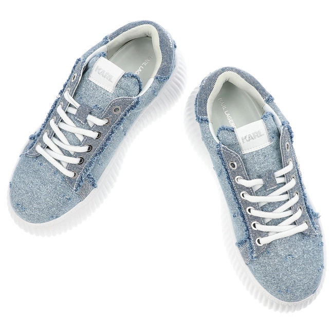 Tenisky KARL LAGERFELD - KL42372S DBS Blue Denim w/Silver