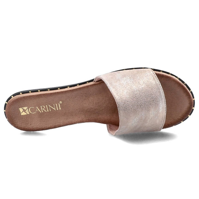 Šľapky Carinii - S4472_-420-180-000-971 Róż/Złoto