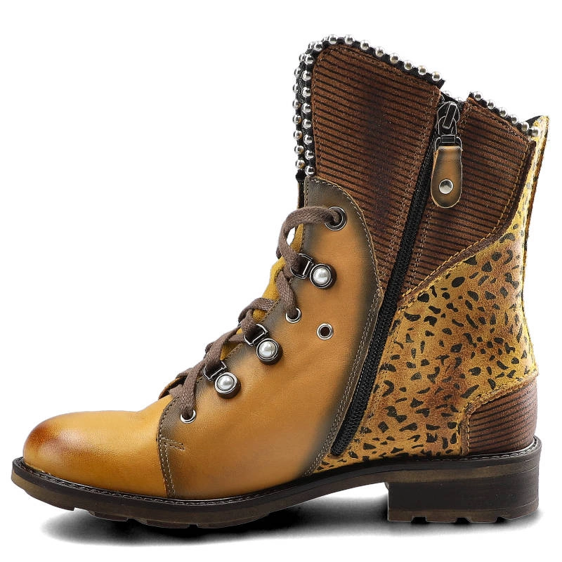 Šnúrovacie Členkové Topánky Maciejka - 3623A-07/00-3 Żółty