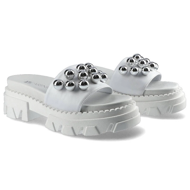 Šľapky Carinii - B7227_-L46-000-000-E49 Biały