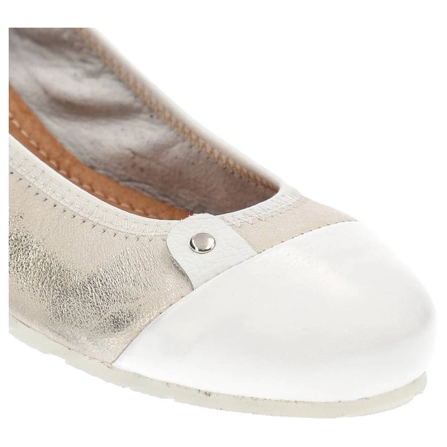 Baleríny La’viano - 290 GOLD ROSSA / BIAŁY