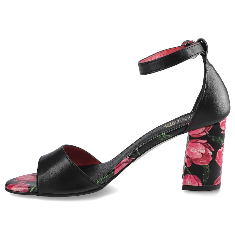 Sandále Espirito - S379/0/6 Czarna Koza/Tulipan