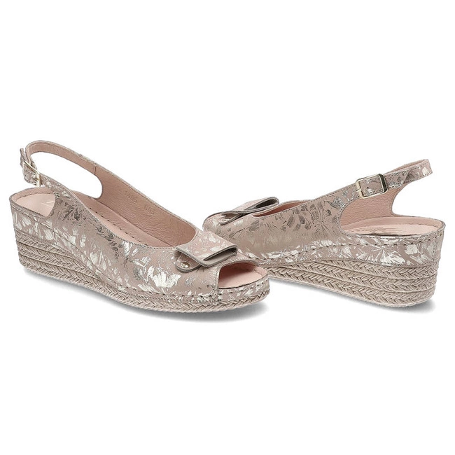 Sandále Pollonus - 5-1405-003 Pigi Złote Kwiaty