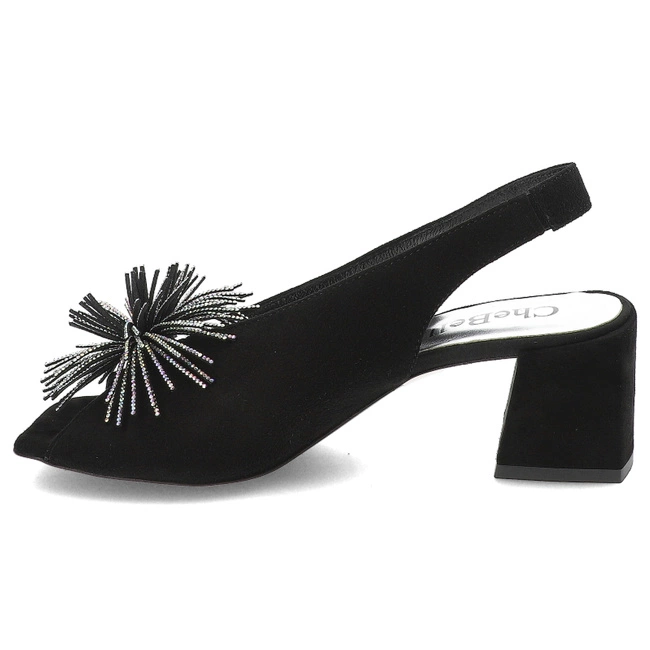 Sandále Chebello - 4385_-037-000-PSK-S182 Czarny Zamsz