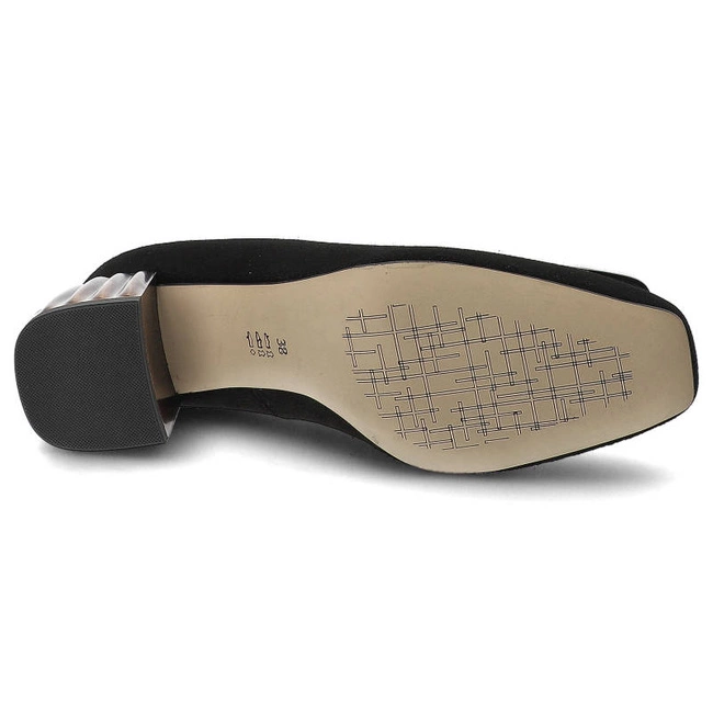 Lodičky Espirito - C1198/1 Czarny Zamsz/Ozdoba