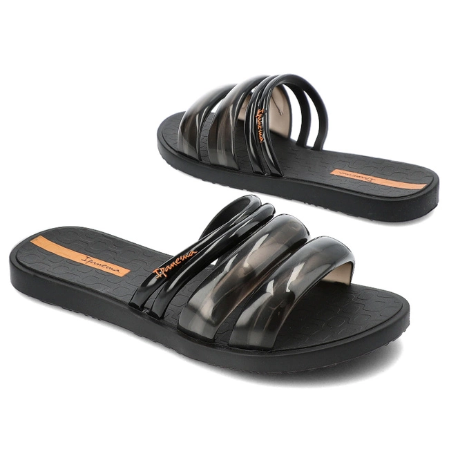 Šľapky Ipanema - 26727 Puffer Tiras Fem AQ188 Black/Orange
