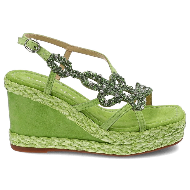 Sandále Alma en Pena - V240979 Suede Lime