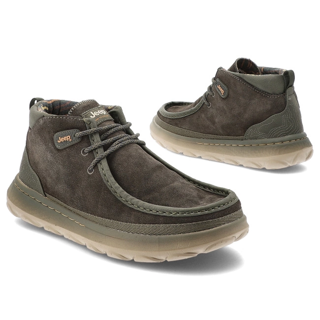 Členkové Topánky JEEP - Kauaiwallabee Mid Suede JM52041A 020 Military