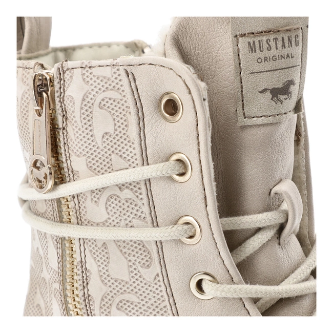 Šnúrovacie Členkové Topánky MUSTANG - 1472-603-243 Ivory