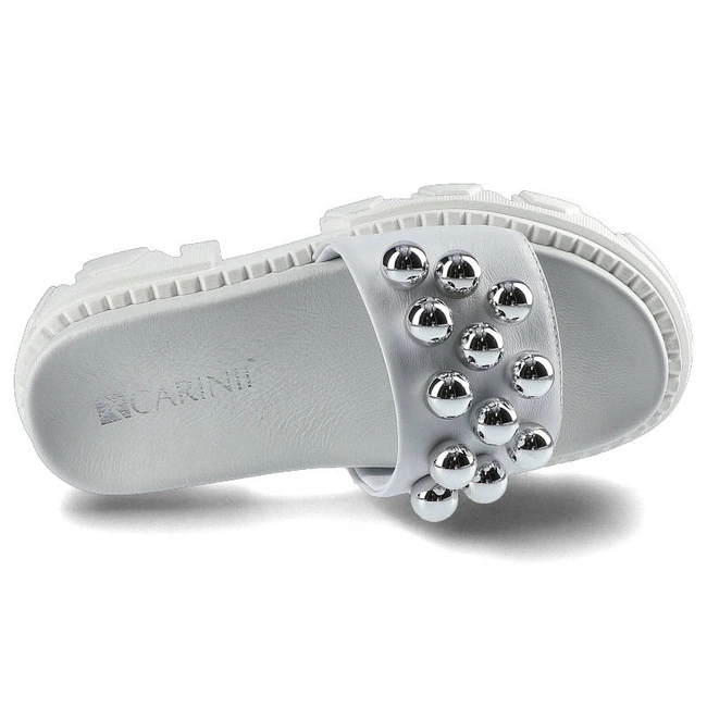 Šľapky Carinii - B7227_-L46-000-000-E49 Biały
