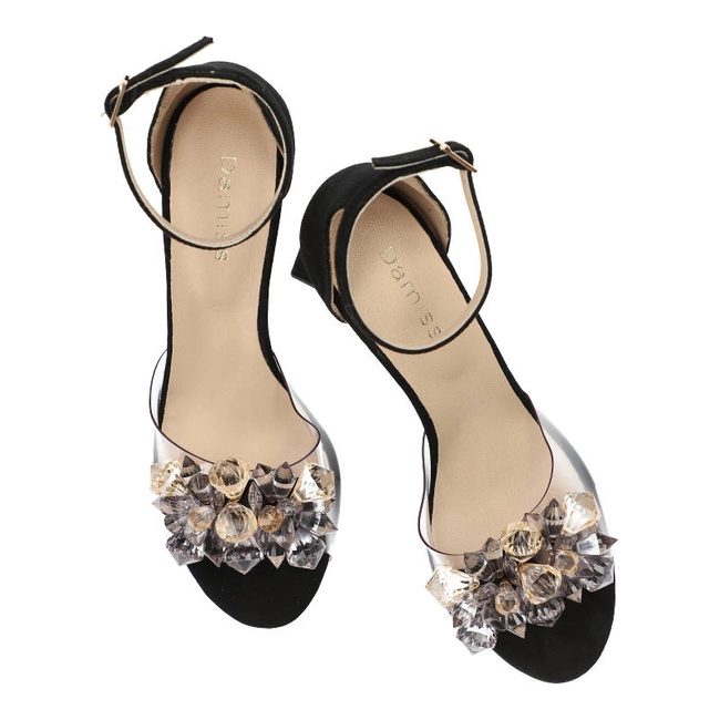 Sandále Damiss - DS-654/A Czarny Zamsz