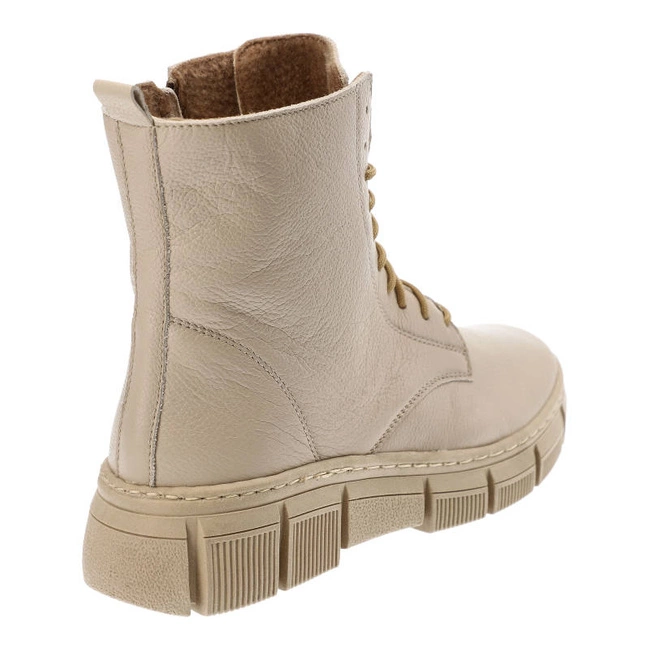 Šnúrovacie Členkové Topánky Wasak - 0660 Ecru Groszek