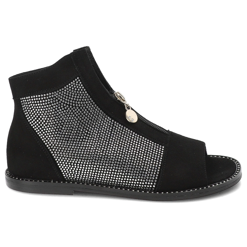 Sandále Chebello - 4416_-037-000-PSK-S130 Czarny Zamsz