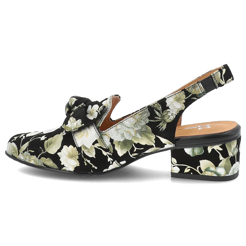 Sandále MACIEJKA - N6539-44/00-1 Czarny/Kwiaty Złoto