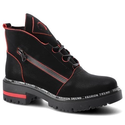Členkové Topánky Lemar - 60272 Czarny/Floter Czerwony