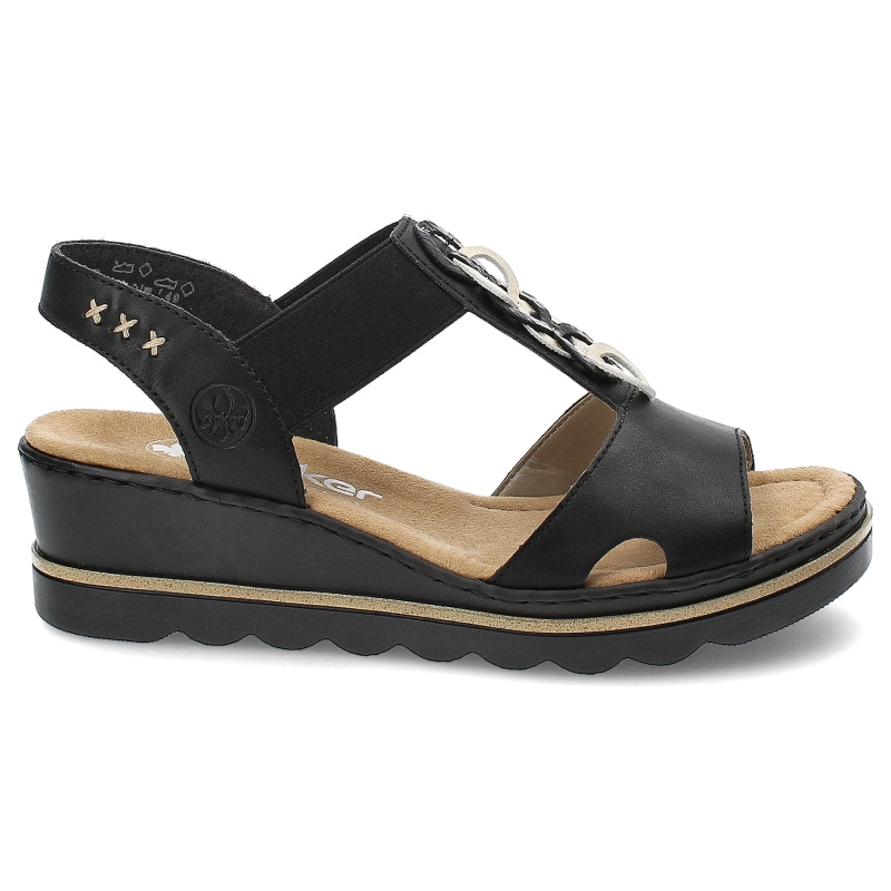 Sandále Rieker - 67498-00 Black