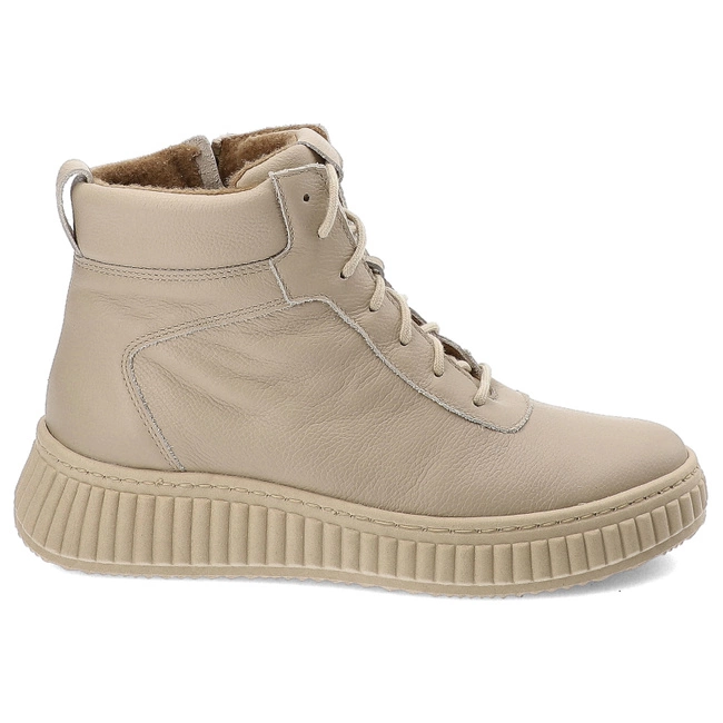 Šnúrovacie Členkové Topánky Wasak - 0725 Ecru Groszek