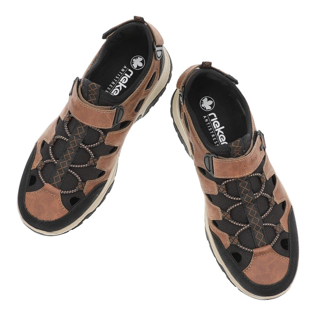 Sandále RIEKER - B8375-90 Brown Combination