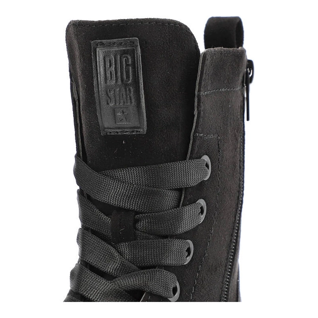 Šnúrovacie Členkové Topánky Big Star - KK274503 Czarny